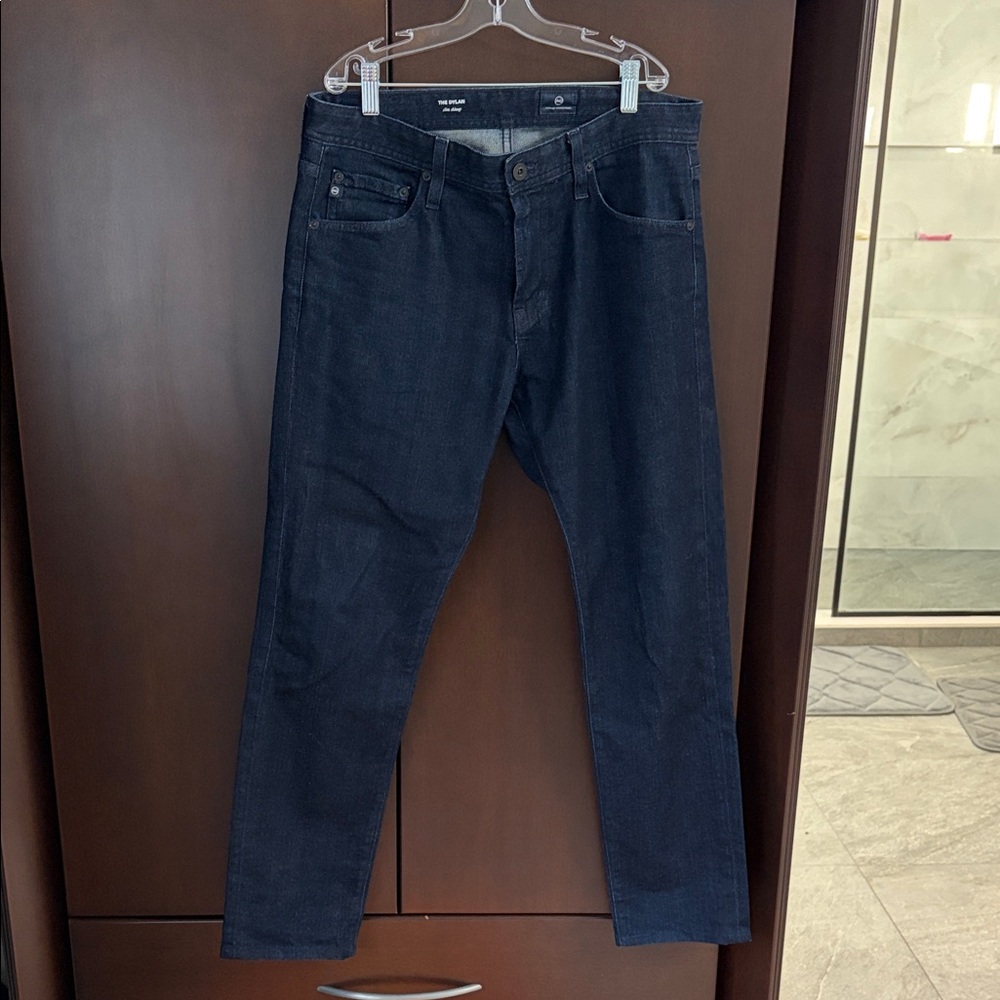 Men’s AG  Dylan Slim Skinny Jeans Dark Wash — Size 31 — 30” Inseam (Hemmed)
